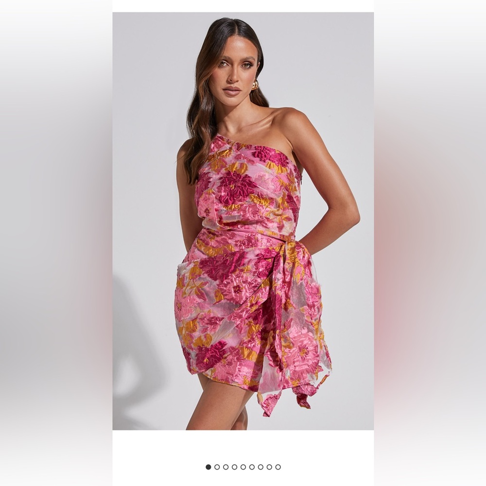Showpo jacquard wrap mini dress